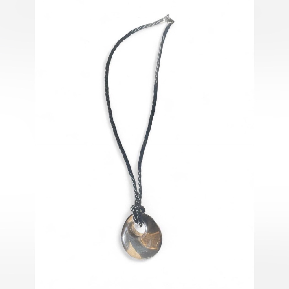 Urban Outfitters Black Glass Pendant Necklace